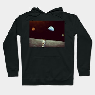 Venus-Earth-Pluto Conjunction from the Moon by MontageaLaBira Hoodie